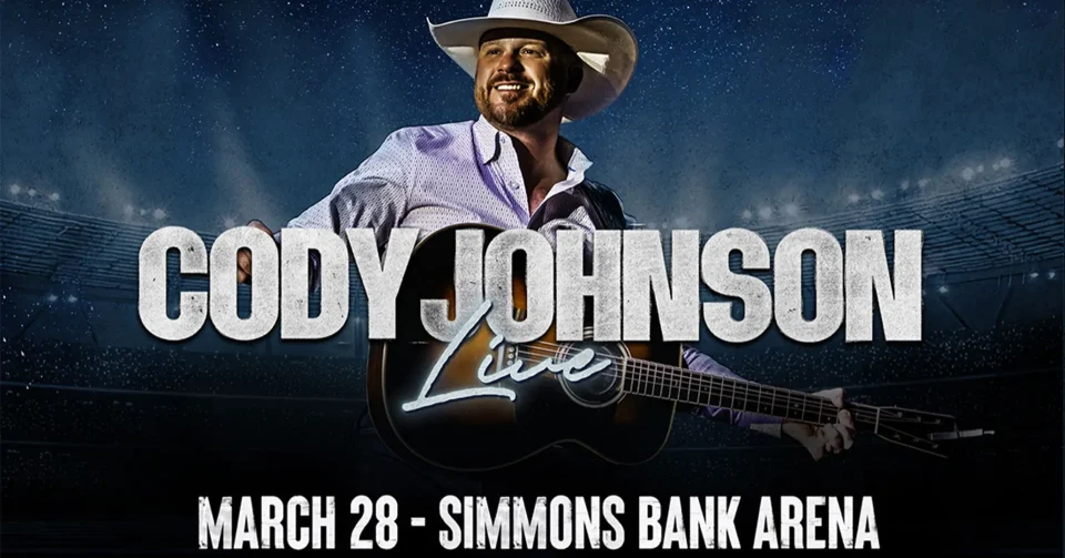Cody Johnson to Perform at Simmons Bank Arena in North Little Rock Next Spring