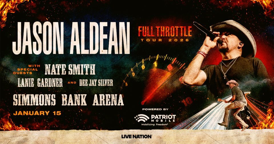 Jason Aldean Extends Full Throttle Tour to Simmons Bank Arena in 2026