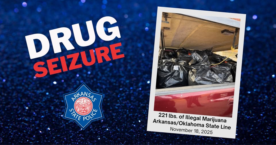ASP Arrests Oklahoma Man, Seizes 221 lbs of Illegal Marijuana