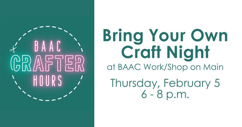 BAAC Launches New Monthly Craft Night to Spark Creativity and Community