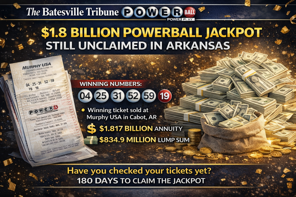 .817 Billion Powerball Jackpot Still Unclaimed in Arkansas